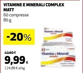 Coop Matt vitamine e minerali complex offerta