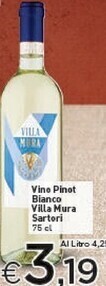 Crai Sartori vino pinot bianco villa mura offerta