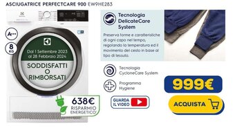 Electrolux ASCIUGATRICE PERFECTCARE 900 EW9HE283