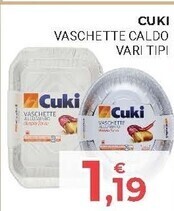 Cuki vaschette caldo