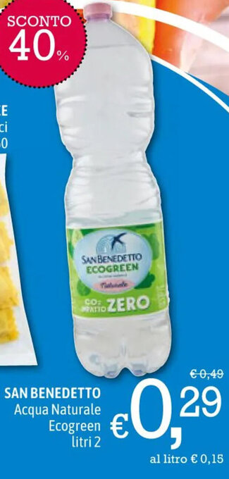 SAN BENEDETTO Acqua Naturale Ecogreen litri 2
