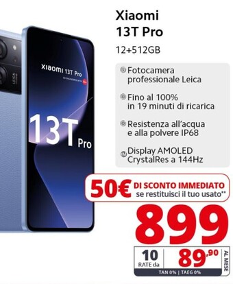 Comet Xiaomi 13t pro offerta