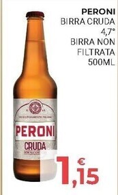 Eté Peroni birra cruda offerta