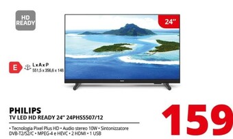 Comet Philips tv led hd ready 24 24phs5507/12 offerta