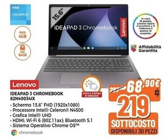 Expert Lenovo ideapad 3 chromebook 82n40034ix offerta