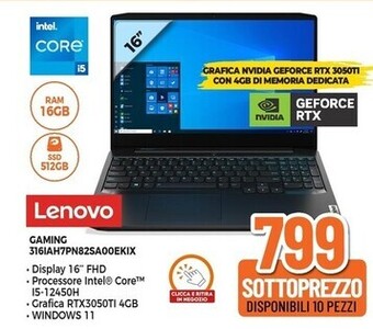 Expert Lenovo gaming 316iah7pn82sa00ekix offerta