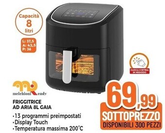 Expert Melchioni friggitrice ad aria 8l gaia offerta