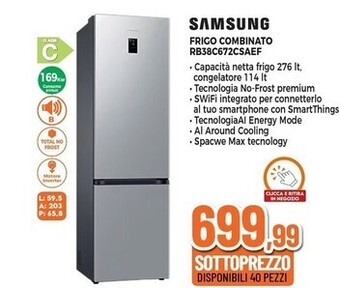 Expert Samsung frigo combinato rb38c672csaef offerta