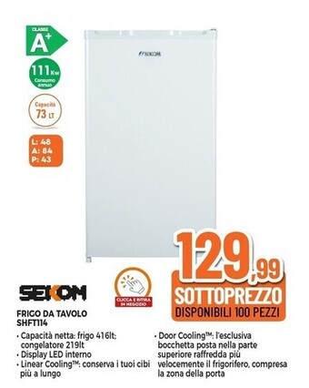 Expert Sekom frigo da tavolo shft114 offerta