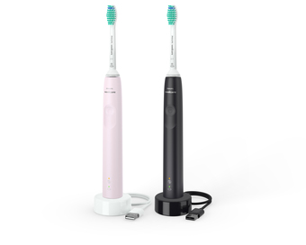 Expert Philips 3100 series hx3675/15 2x spazzolino elettrico sonico - nero/rosa offerta
