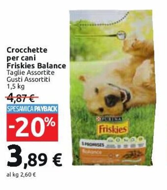 Carrefour Market Crocchette per cani Friskies Balance 1,5 kg offerta