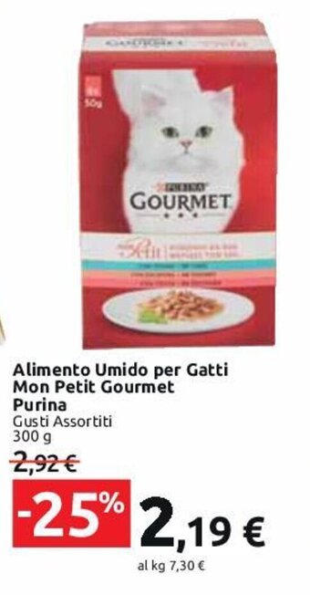 Carrefour Market Alimento Umido per Gatti Mon Petit Gourmet Purina Gusti Assortiti 300 g offerta