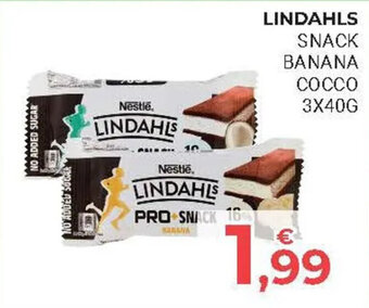 Eté LINDAHLS SNACK BANANA COCCO 3X40G offerta