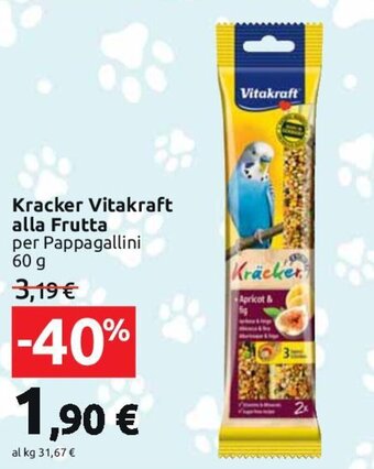 Carrefour Market Kracker Vitakraft alla Frutta per Pappagallini 60 g offerta