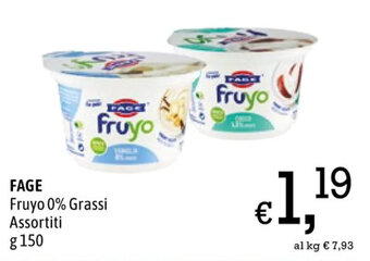 A&O FAGE Fruyo 0% Grassi Assortiti g 150 offerta