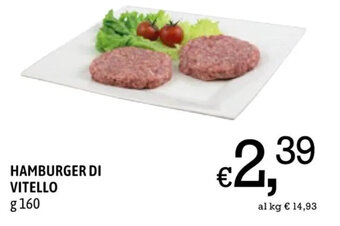 A&O HAMBURGER DI VITELLO g 160 offerta