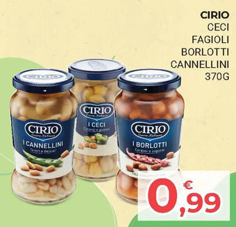 Eté CIRIO CECI FAGIOLI BORLOTTI CANNELLINI 370G offerta