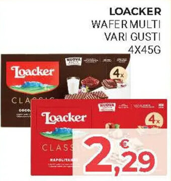 Eté LOACKER WAFER MULTI VARI GUSTI 4X45G offerta