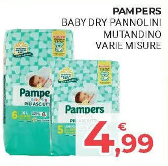 Eté PAMPERS BABY DRY PANNOLINI MUTANDINO VARIE MISURE offerta