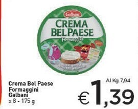 Crai Galbani crema bel paese formaggini offerta