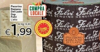 Crai Fulvi - pecorino romano del lazio dop offerta