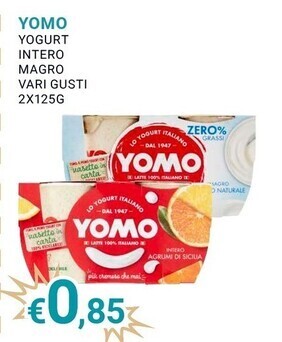 Eté Yomo yogurt intero magro offerta