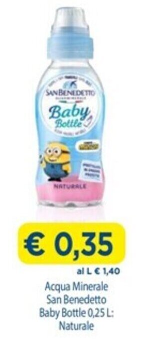 Eurospar Acqua Minerale San Benedetto Baby Bottle 0,25 L offerta
