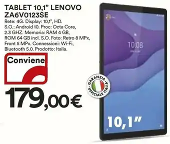 Ipercoop Lenovo Tablet 10,1 ZA6V0123SE offerta