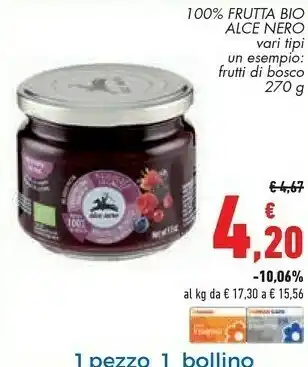 Conad Superstore Alce Nero Frutti Di Bosco 270 G(ml) offerta