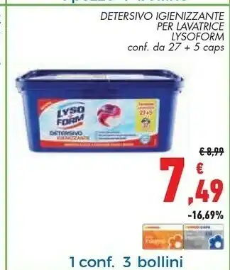 Conad Superstore Lysoform Detersivo Igienizzante Per Lavatrice offerta