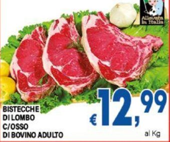 DEM BISTECCHE DI LOMBO C/OSSO DI BOVINO ADULTO offerta