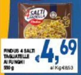 DEM FINDUS 4 SALTI TAGLIATELLE AI FUNGHI 500 G offerta