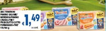 ABC TENERONI PANINO SALAME MERENDA 170/180 g
