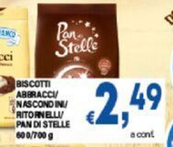 DEM MULINO BIANCO BISCOTTI ABBRACCI NASCONDINI RITORNELLI/PAN DI STELLE 600/700 g offerta