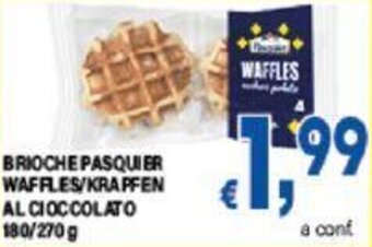 DEM BRIOCHE PASQUIER WAFFLES/KRAPFEN AL CIOCCOLATO 180/270 G offerta