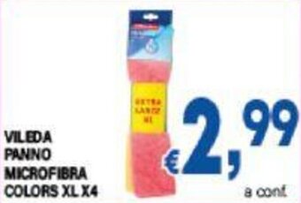 DEM VILEDA PANNO MICROFIBRA COLORS XL X4 offerta