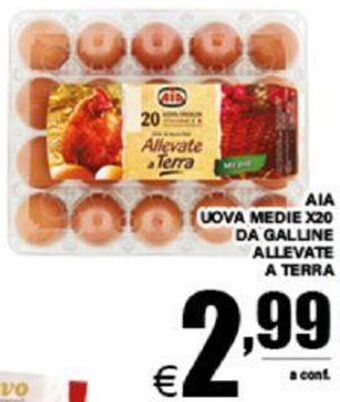 DEM AIA UOVA MEDIE X20 DA GALLINE ALLEVATE A TERRA offerta