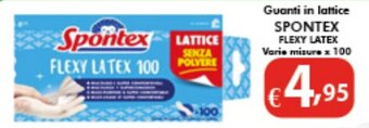 Bernava Guanti in lattice SPONTEX FLEXY LATEX Varie misure x 100 offerta