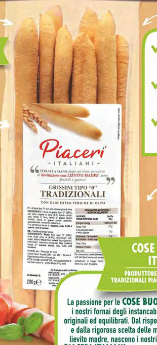 Crai PIACERI ITALIANI GRISSINI TIPO "0" TRADIZIONALI offerta
