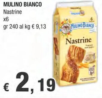Crai MULINO BIANCO Nastrine x6 gr 240 offerta