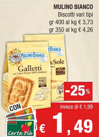 MULINO BIANCO Biscotti gr 400