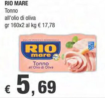 Crai RIO MARE Tonno all'olio di oliva gr 160x2 offerta