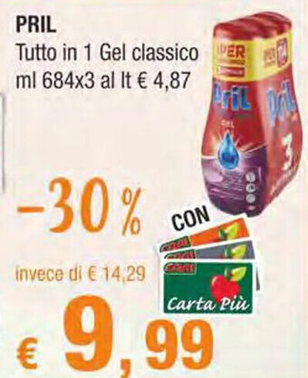 Crai PRIL Tutto in 1 Gel classico ml 684x3 offerta