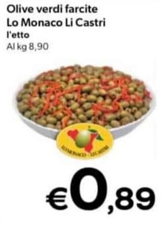 Olive verdi farcite Lo Monaco Li Castri