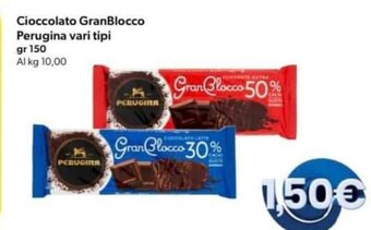 MAX Supermercati Cioccolato GranBlocco Perugina gr 150 offerta