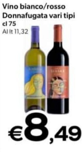 MAX Supermercati Vino bianco/rosso Donnafugata vari tipi cl 75 offerta