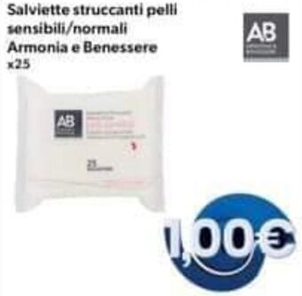 Salviette struccanti pelli sensibili/normali Armonia e Benessere x25