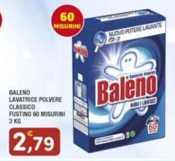 Maury's BALENO LAVATRICE POLVERE CLASSICO FUSTINO 60 MISURINI 3 KG offerta