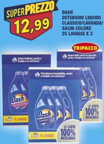 Maury's DASH DETERSIVO LIQUIDO CLASSICO/LAVANDA/ SALVA COLORE 25 LAVAGGI X 3 offerta