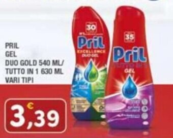 Maury's PRIL GEL DUO GOLD 540 ML/ TUTTO IN 1 630 ML VARI TIPI offerta